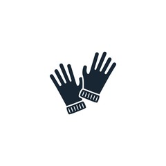 Garden gloves creative icon. filled simple illustration. From gardening icons collection. Isolated Garden gloves sign on white background