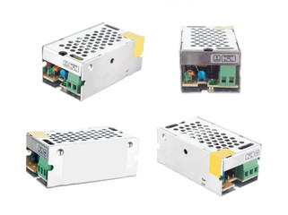 Switching mode power supply isolated on the white background