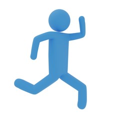 走るピクトグラム3DCGの画像