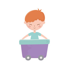 Isolated boy cartoon vector design