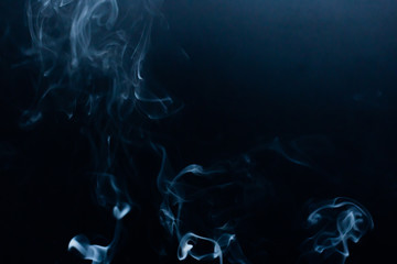 Smoke background on black background. Gray smoke texture effect.