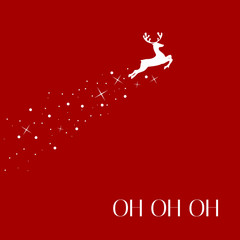 Red and White Oh Oh Oh card