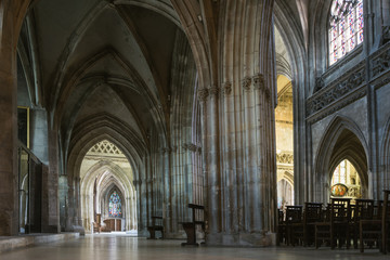 Interior Halls and Architecture of the Rouen Cathedral