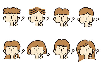 手描きの人物イラスト セット