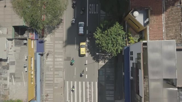 Aerial drone shot of Medellin in Colombia