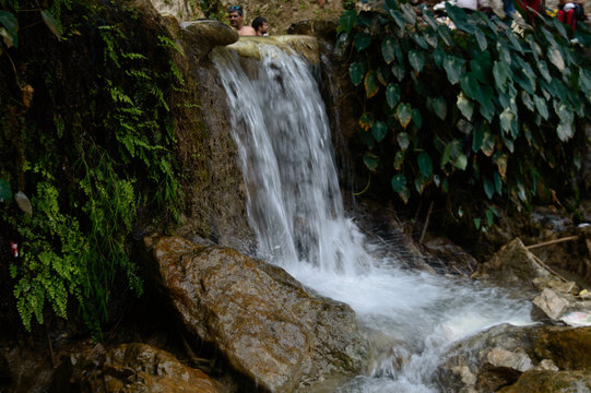 Small waterfall under the famous neer garh Waterfall, Rishikesh, Uttarakhand India.