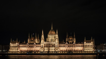 Budapest parliament over the Danube river