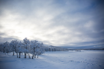 Winter in Nuorgam, Lapland, Finland