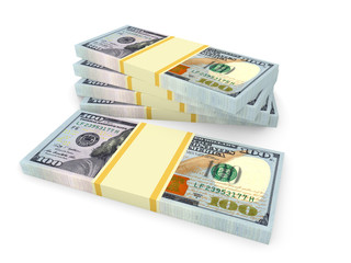 Money stack of dollars. Finance concepts