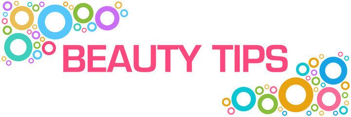 Fototapeta premium Beauty Tips Colorful Rings Corners 