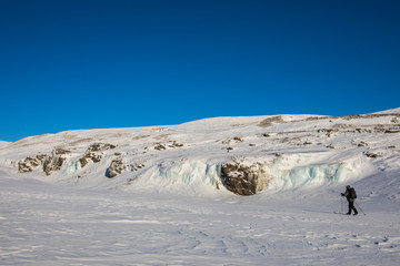 Ski expedition in Dovrefjell National Park, Norway