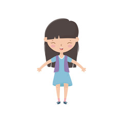 Isolated girl cartoon vector design