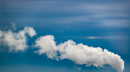 Smoke from pipes of thermal power plant