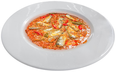 Assiette de sardines sauce réunionnaise 