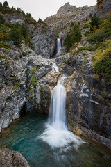 Lalarri waterfalls in Ordesa and Monte Perdido National Park, Spain