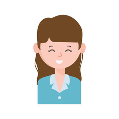 smiling young woman portrait character