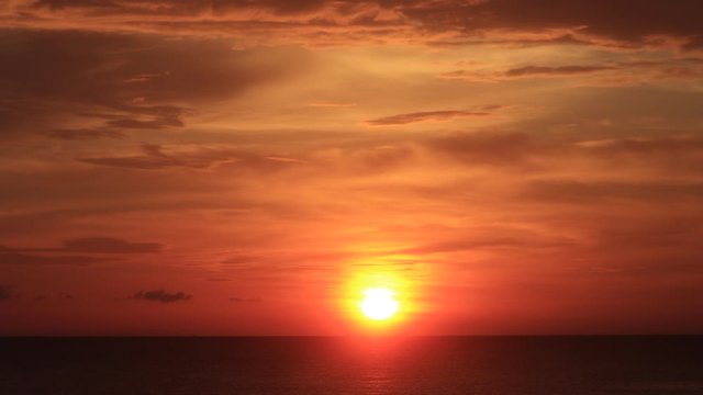 Time lapse video of sunset over ocean