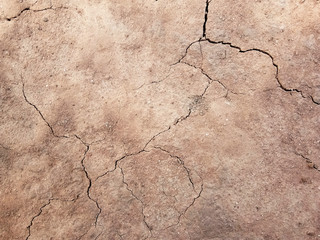 Obraz premium The ground has cracks in the top view for the background