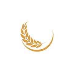 Agriculture wheat Logo Template vector icon