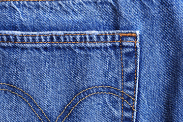 denim blue jean pocket texture is the classic indigo fashion. - Image