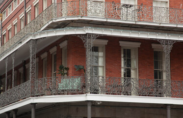 Building with balcony in New Orleans