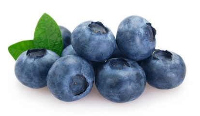 Fresh blueberry on white background