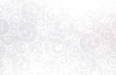 White loops plexus clear texture. Transparent curls ornament. Light subtle background. Shiny blurred twirls pattern. Bright soft texture.