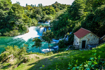 Fototapeta na wymiar Kroatien Krka Wasserfälle