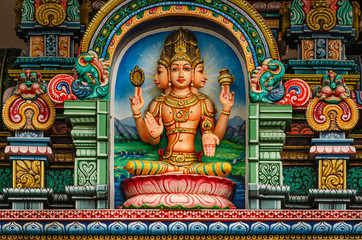 Fototapeta na wymiar A Hindu Shrine in Bangkok, Thailand