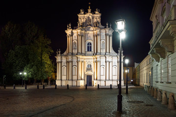 Obraz premium Church of St. Joseph of the Visitationists known as the Visitationist Church (Kosciol Wizytek) in Warsaw, Poland