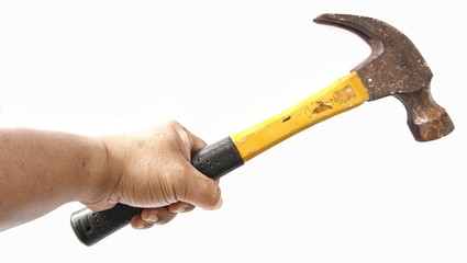 Image of hammer isolated on white background