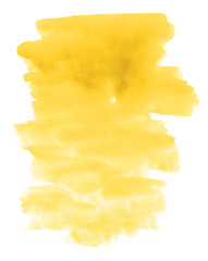 Fototapeta na wymiar Yellow spray colorful abstract watercolor background