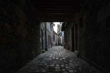 Fototapeta premium The streets of the port city of France Honfleur