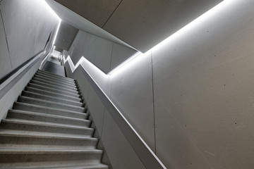Stairs. Staiway.  Modern Dutch architecture.. Netherlands
