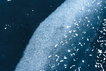  Beautiful winter texture of ice and snow. cold background