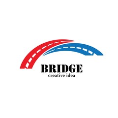  Bridge Concept Logo Design Template