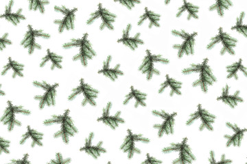 Christmas pattern with fir branches