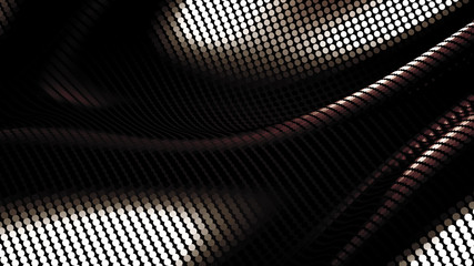Obraz premium Luxury background with metal drapery fabric. 3d illustration, 3d rendering.
