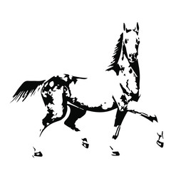 Hand drawn horse vector isolated on a transparent background