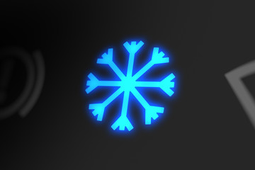 Winter Mode Indicator Light on Car Dashboard