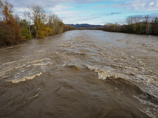 Large river flood