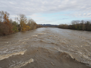 Large river flood