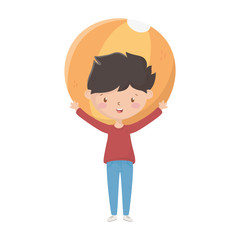 Isolated boy cartoon vector design