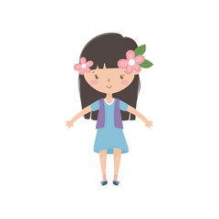 Isolated girl cartoon vector design
