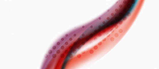 Trendy abstract wave blur pattern, multicolored lines on white background for wallpaper design. Colorful background vector. Creative vector element.