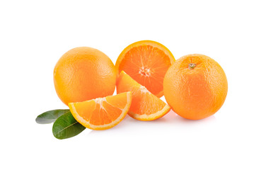 Fresh orange isolated on a white background