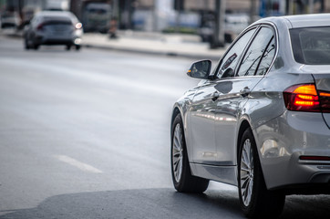 car driving on road, car on traffic.