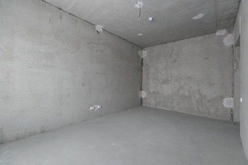 interior of the apartment without decoration