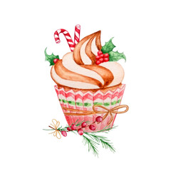 watercolor christmas cake