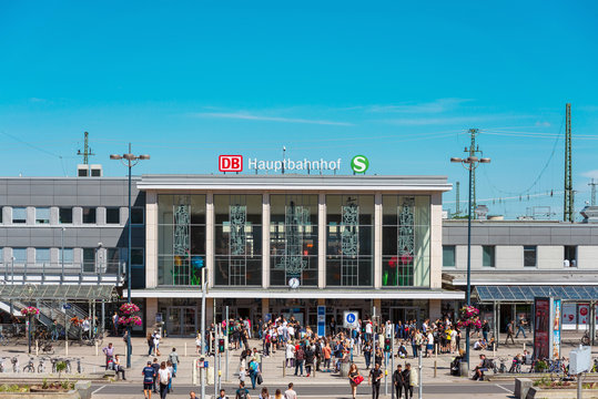 DORTMUND, GERMANY - June 9, 2019: Main train station in Dortmund, Germany